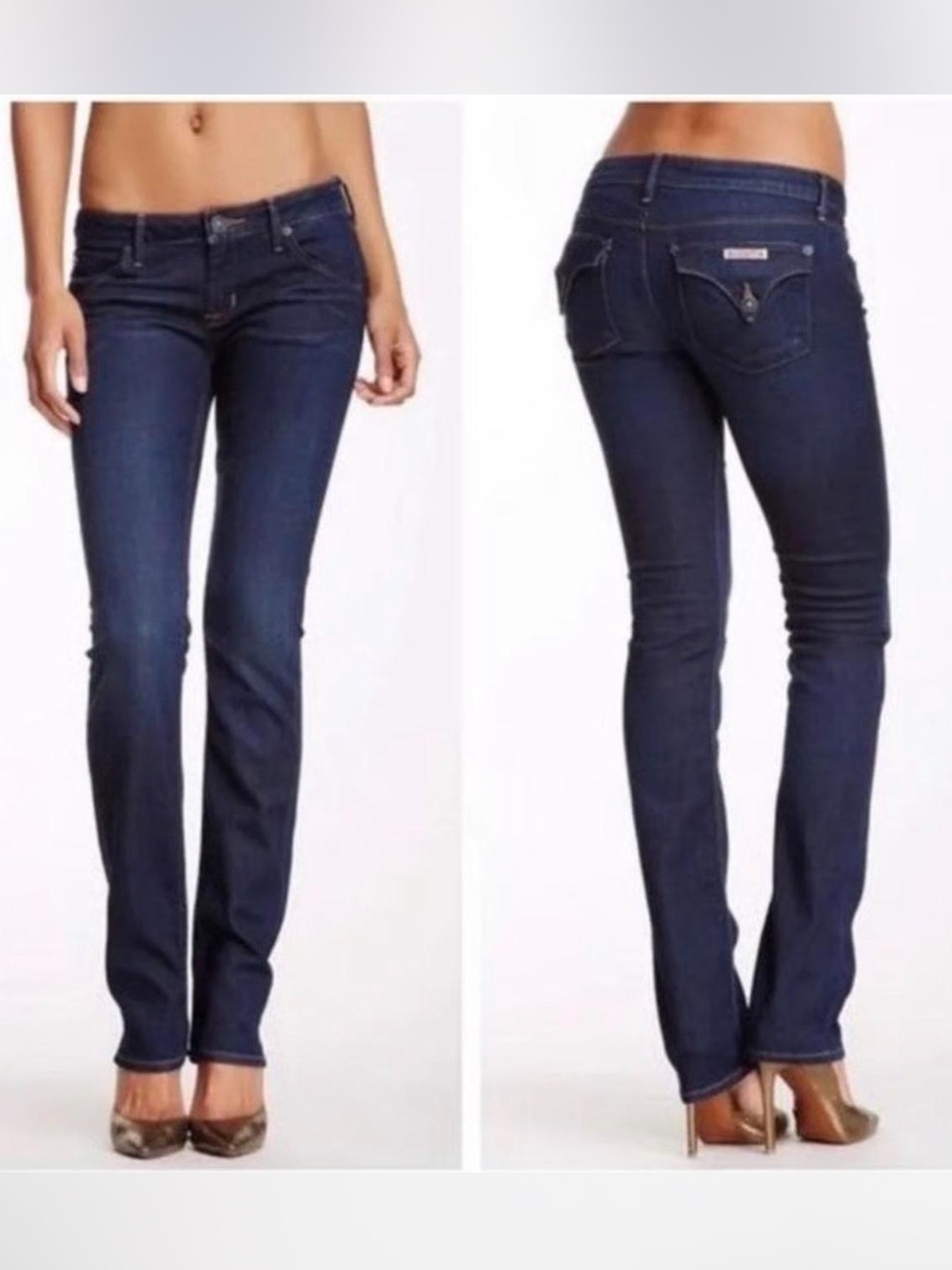 HUDSON VTG Y2K Collin Flap Skinny Low Rise Dark Wash Denim Jeans